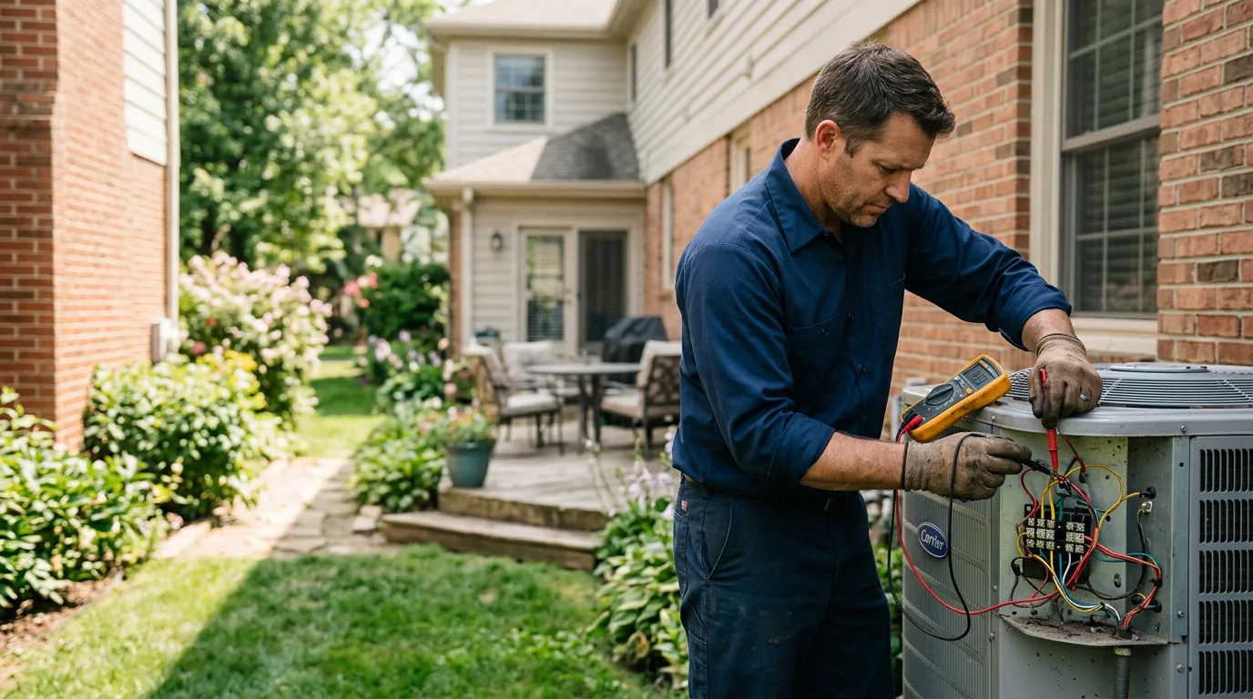 HVAC technician working near Bluebell, UT